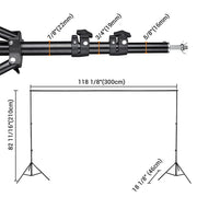 TheLAShop 7x10 ft Backdrop Stand for Party Decorations Portable Support Image