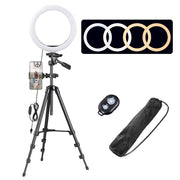 TheLAShop 10in Ring Light with Tripod Stand Kit for Video Photo Image