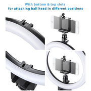 TheLAShop 8in Bi-Color Ring Light w/ Tripod & Phone Holder Selfie Stick Remote Image