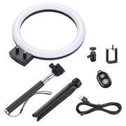 TheLAShop 8in Bi-Color Ring Light w/ Tripod & Phone Holder Selfie Stick Remote Image