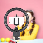 TheLAShop 8in Bi-Color Ring Light w/ Tripod & Phone Holder Selfie Stick Remote Image