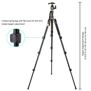 TheLAShop 60" DSLR Camera Aluminum Tripod w/ Monopod & Ball Head Image