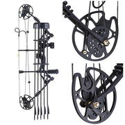 TheLAShop Archery Right Hand Compound Bow Set w/ 12 Carbon Arrows Image