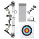 TheLAShop Archery Compound Bow Set w/ 12 Carbon Arrows Image