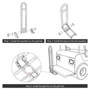 TheLAShop Handrail Grab Bar for Golf Cart Rear Seat EZGO Madjax Genesis 150 Image