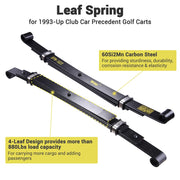 TheLAShop 2pcs 4-Leaf Rear Leaf Springs for Club Car Precedent Dual-Action Image