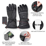 TheLAShop Battery Heated Gloves Touchscreen 3 Heat Setting Image