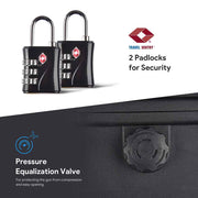 TheLAShop Locking Rifle Case TSA Padlocks with Wheels IP67 53x16x6 Image