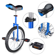 TheLAShop 18 inch Wheel Unicycle Multiple Color, Blue Image