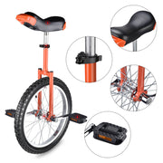 TheLAShop 18 inch Wheel Unicycle Multiple Color, Orange Image