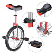 TheLAShop 18 inch Wheel Unicycle Multiple Color, Red Image