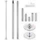 TheLAShop 10 ft Spinning Strip Pole Kit Removable 45mm Silver Image