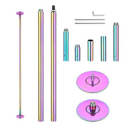 TheLAShop 10 ft Spinning Strip Pole Kit Removable 45mm Mermaid Multi-color Image