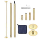 TheLAShop 9ft Brass Pole Spinning & Static Dancing Pole Golden Image