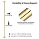 TheLAShop 9ft Brass Pole Spinning & Static Dancing Pole Golden Image