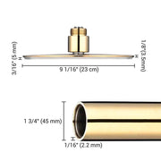 TheLAShop 9ft Brass Pole Spinning & Static Dancing Pole Golden Image