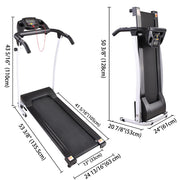 TheLAShop Folding Compact Treadmill for Home Small Space 1100W Image