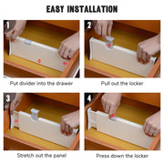 TheLAShop Dresser Drawer Dividers 4"Hx11-17" Expandable 2-Pack Image