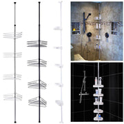 TheLAShop Tub Shower Corner Caddy Shelf Tension Pole w/ Baskets Color Opt Image