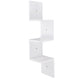 TheLAShop Home 3-Layer Hanging Corner Shelf Wall Mounted Color Option, White Image