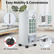 TheLAShop 65W Portable Evaporative Air Cooler Remote Control 6L Tank Image