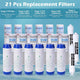 TheLAShop 21pcs Replacement Water Filter for Reverse Osmosis System Image