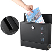 TheLAShop Large Wall Mount Mailbox with Lock Security Letterbox Steel Image