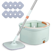 TheLAShop Spin Mop Bucket Set Floor Cleaner with 8 Microfiber Mop Pads Image