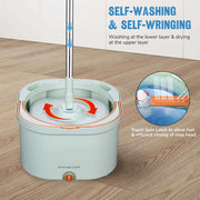 TheLAShop Spin Mop Bucket Set Floor Cleaner with 8 Microfiber Mop Pads Image