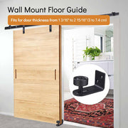 TheLAShop Barn Door Hardware Floor Guide Roller Adjustable Wall Mount Image