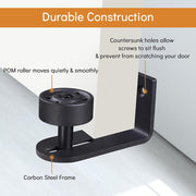 TheLAShop Barn Door Hardware Floor Guide Roller Adjustable Wall Mount Image