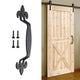 TheLAShop 11" Rustic Sliding Barn Door Handle Door Pull Cast Iron Image