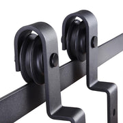 TheLAShop 6.6ft Bypass Sliding Double Barn Door Hardware Single Track Set Image