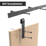 TheLAShop 4ft Mini Cabinet Double Sliding Barn Door Hardware Kit Image