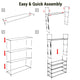 TheLAShop 5-Tier Shoe Rack Metal Shelf Storage Organizer 25-Pair Image