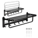 TheLAShop Wall Mounted 23" Towel Rack Shelf w/ Hook 304 SS Hotel Style Image