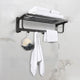 TheLAShop Wall Mounted 23" Towel Rack Shelf w/ Hook 304 SS Hotel Style, Gray Image