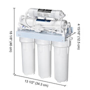 TheLAShop 5 Stage 50 GPD Reverse Osmosis Water Filtration System Under Sink Image