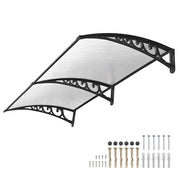 TheLAShop 6.5ft Awning Canopy Window Door Polycarbonate, Clear Black Image