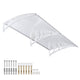 TheLAShop 6.5ft Awning Canopy Window Door Polycarbonate, Clear White Image