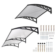 TheLAShop 10ft Poly Awning Canopy Window Door, Clear Black Image