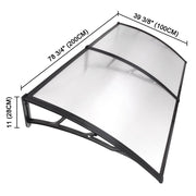 TheLAShop 6.5ft Awning Canopy Window Door Polycarbonate Image