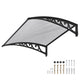 TheLAShop 3ft Window Awning Door Awning Canopy Shade PC, Clear Black Image