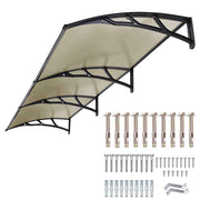 TheLAShop 10ft Poly Awning Canopy Window Door, Brown Black Image