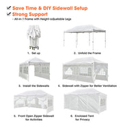 TheLAShop 10'x20' Pop Up Canopy Tent with Windows Instant Shelter Image