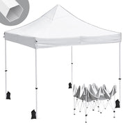 TheLAShop Waterproof Pop Up Canopy 10x10 Comml. Instant Canopy CPAI-84, White Image