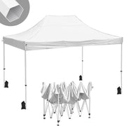 TheLAShop Waterproof Pop Up Canopy COMML. Instant Canopy 10x15 CPAI-84, White Image