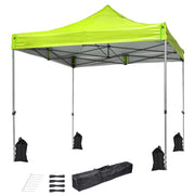 TheLAShop 10'x10' Ez Pop Up Canopy with Side Top Vent (9'7"x9'7"), Green Glow Image