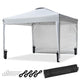 TheLAShop 10'x10' Ez Pop Up Canopy with Side Top Vent (9'7"x9'7"), Gray Image