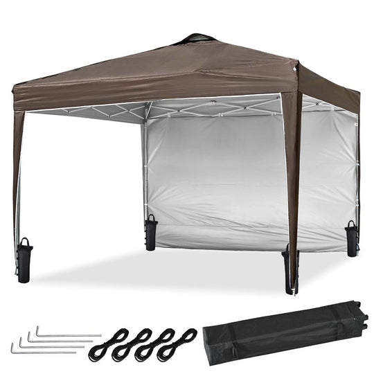 TheLAShop 10'x10' Ez Pop Up Canopy with Side Top Vent (9'7"x9'7")